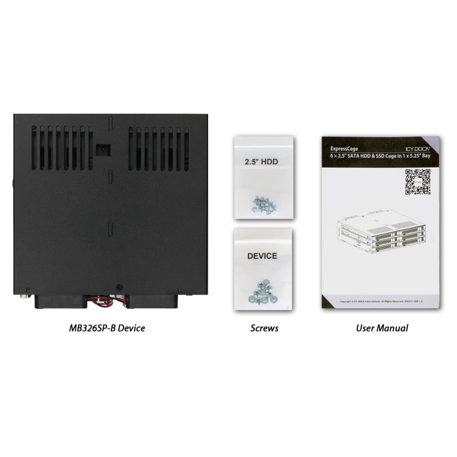 Icy Dock | MB326SP-B リムーバブルケース 6 x 2.5 インチ SAS Icy Dock | MB326SP-B リムーバブルケース 6 x 2.5 インチ SAS