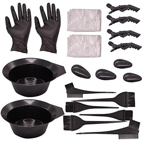 店舗 Sethous ヘアカラーセット 点セット ヘアカラー 道具 セット 白髪染め 髪カラー用品 ヘアダイブラ コーム ハケ ブラック Academydosaber Com