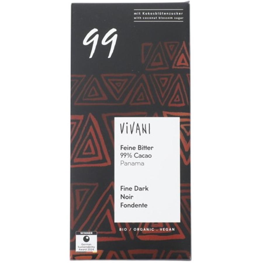 【バラ売り対応 】VIVANI オーガニックダークチョコ99% 27枚セット ヴィヴァーニ オーガニックダークチョコレート99％ 80g : 成城石井