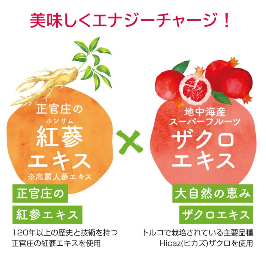 正官庄 日本公式】紅参精エブリタイムザクロ 10包（10ml×10包