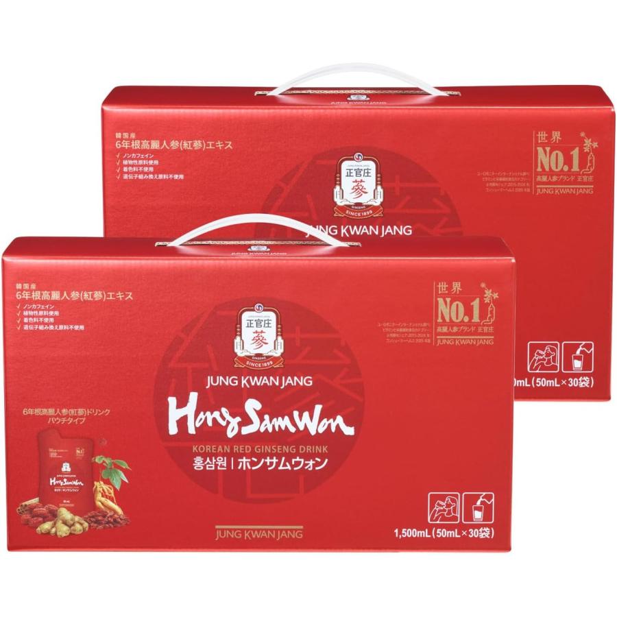 正官庄 【正官庄 日本公式】ホンサムウォン(HongSamWon) 2箱 (50ml×60