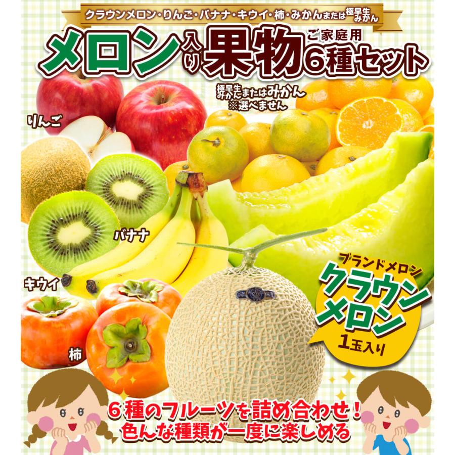果物セット クラウンメロン入り フルーツセット 6種1箱 送料無料