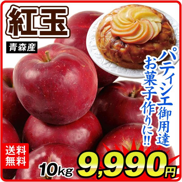 りんご 10kg 青森産 紅玉 24〜56玉 こうぎょく 国華園 お菓子 スイーツ 高級な 林檎 送料無料 公式の フルーツ食品