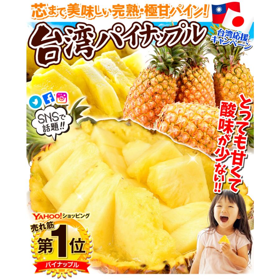 パイン 5kg 金鑚パイン 台湾産 きんさん パイナップル 送料無料 食品｜seikaokoku｜02