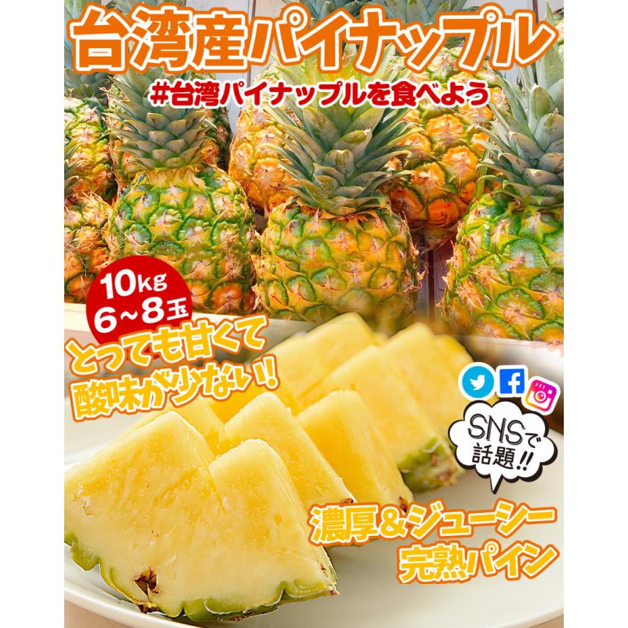 限定入荷 台湾パイン 約10kg 台湾産 パイナップル 6 9玉 送料無料 パイン 台農17号 金鑚 金鑚鳳梨 きんさん 国華園 7月上旬 発送 F427 食みらい 国華園 通販 Yahoo ショッピング