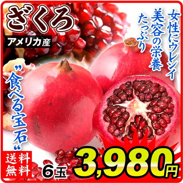 ザクロ 6玉 アメリカ産 1玉あたり300g前後 大玉 トロピカルフルーツ 送料無料 食品 フルーツ 果物 国華園 F864 食みらい 国華園 通販 Yahoo ショッピング