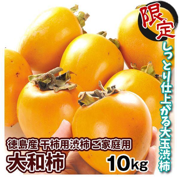 柿 10kg 大和柿【干柿用渋柿】徳島産 ご家庭用 送料無料 食品 : 食