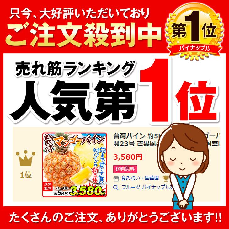 パイン 約4.5kg マンゴーパイン 台湾産 パイナップル 送料無料 食品｜seikaokoku｜03