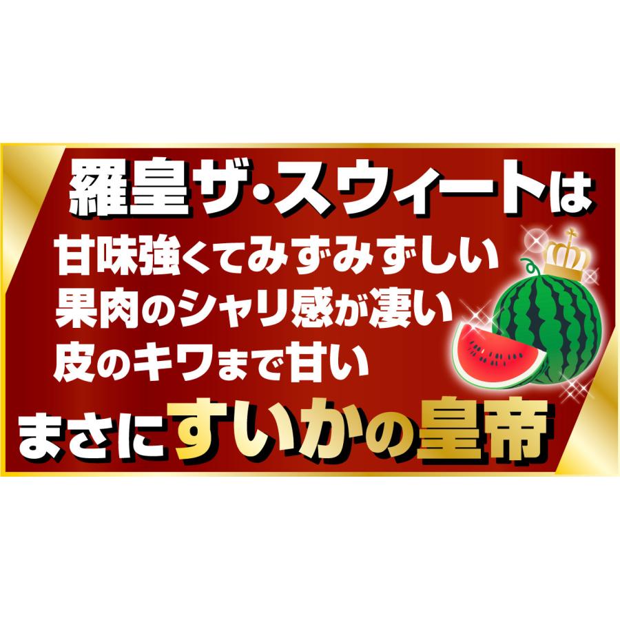 すいか 青森産 羅皇ザ・スウィート 1玉 L〜3Lサイズ 送料無料 食品 国