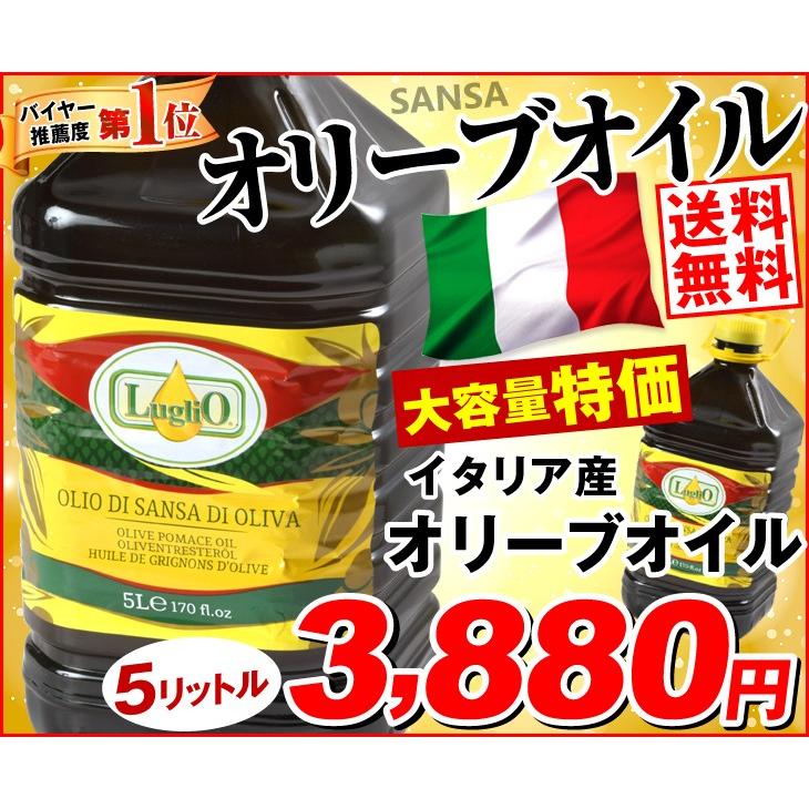 イタリア産 “ルグリオ” サンサオリーブオイル 5L×1本 【送料 イタリア産 “ルグリオ” サンサオリーブオイル 5L×1本 【送料