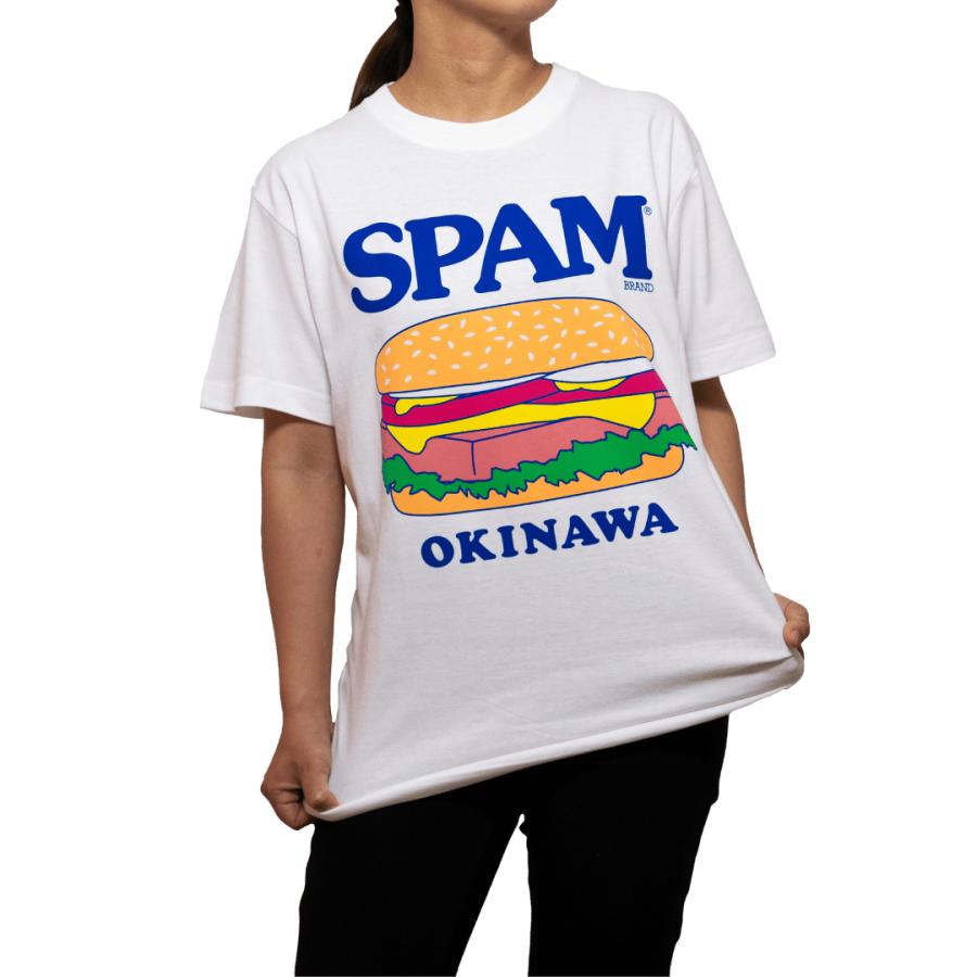 スパム tシャツ spam コットン シャツ ホワイト バーガー spamt ユニ