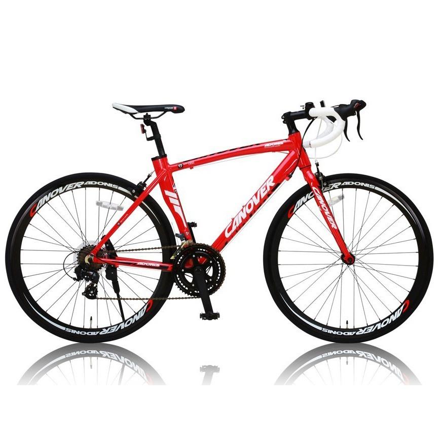 エアロフレームを採用したエントリーロードレーサー Canover 700x23c 14段変速ロードバイクcar 012adonisフレームサイズ465mm レッド 生活オアシス 通販 Yahoo ショッピング