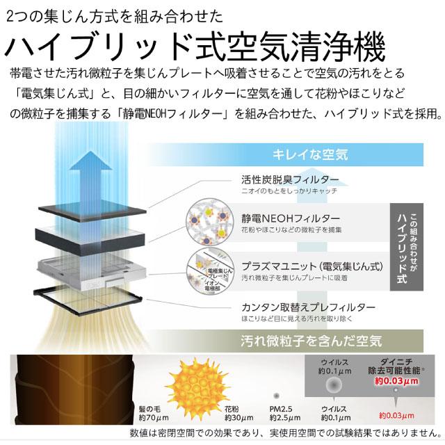 空気清浄機 適用床面積：63m2（38畳）まで ダイニチ CL-HB924(WT 