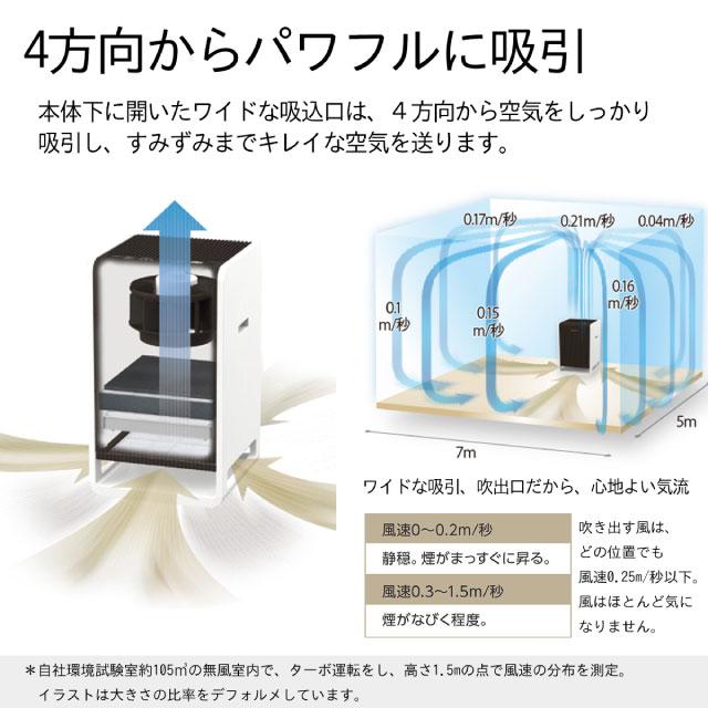 空気清浄機 適用床面積：63m2（38畳）まで ダイニチ CL-HB924(WT