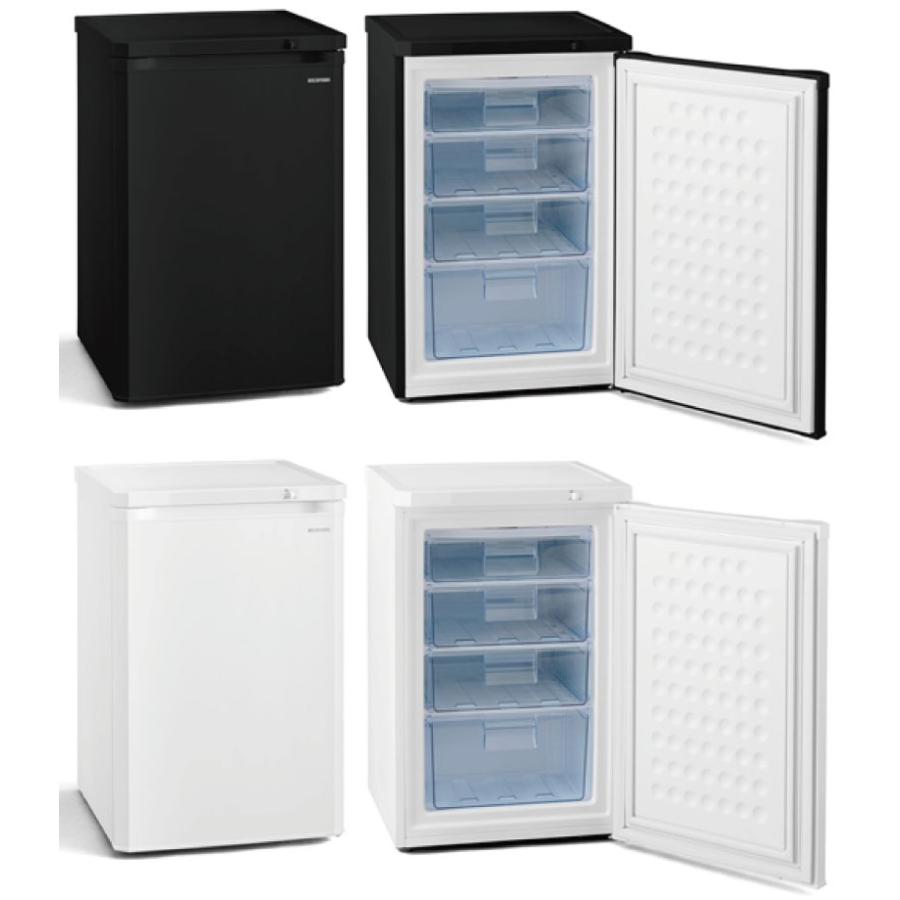 IRIS OHYAMA 冷凍庫 85L アイリスオーヤマ IUSD-9B-W 右開き 片開き