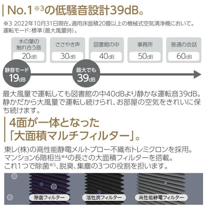 空気清浄機 空気清浄機 適用床面積：24畳 象印 PU-AA50-WA 花粉とハウスダストを360度全方位から吸引、清浄！ ホワイト｜seikatsudo｜05