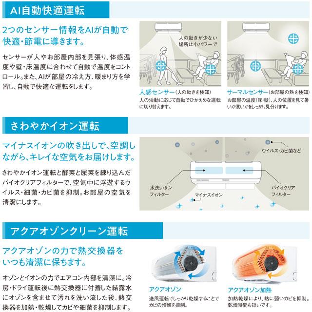 工事費込みセット ビーバーエアコン Sシリーズ ルームエアコン 冷房/暖房：10畳程度 三菱重工 SRK2824S-W フラグシップモデル ファインスノー｜seikatsudo｜12