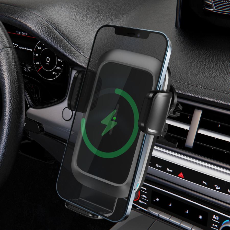 自動感知型 車載ホルダー ワイヤレス充電器 車載充電器 スマホ ホルダー Iphone Se Android アンドロイド 車 360度回転 Ac10 生活革命 通販 Yahoo ショッピング
