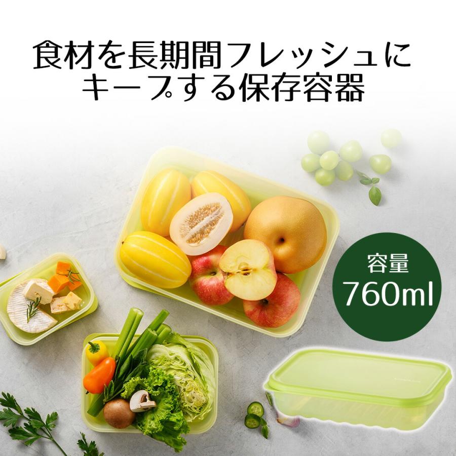 保存容器 鮮度長持ち 760ml ロック＆ロック | キープフレッシュ 密閉 野菜 鮮度キープ 鮮度保持 葉物野菜 鮮度 新鮮 長持ち 保存 ...