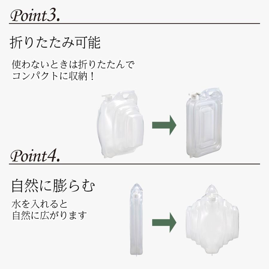 折りたたみ ウォータータンク 13L | コック付き 水 タンク 13リットル