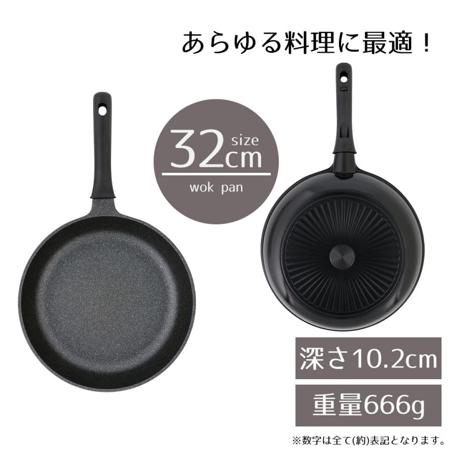 フライパン 32cm 深い 大きい サイズ 軽量 ガス火 でかすぎる