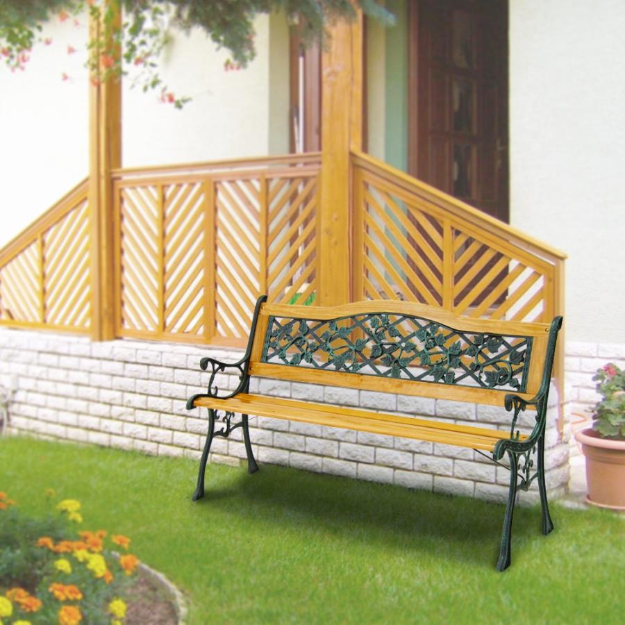 天然木 アンティーク調 パークベンチ リーフ柄 天然木 パークベンチ ベンチ 木製 屋外 庭 木製ベンチ ガーデンベンチ 公園 ガーデン 外用 ガーデニング Bf 034 生活空間 通販 Yahoo ショッピング