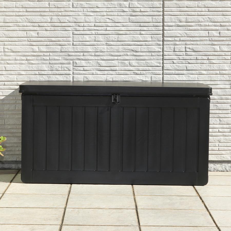 収納BOX ベンチ 190L ブラック 組立式 不二貿易 | 宅配ボックス 収納