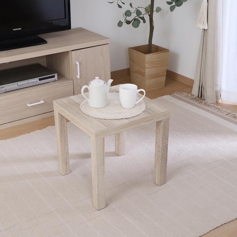 不二貿易 キューブ テーブル 40×40 組立品 工具不要 | 机 四角 正方形