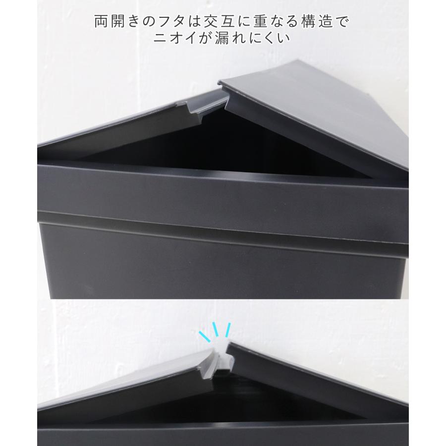 エバン 両開き ペダルペール 40L ブラック アスベル 日本製 | ゴミ箱