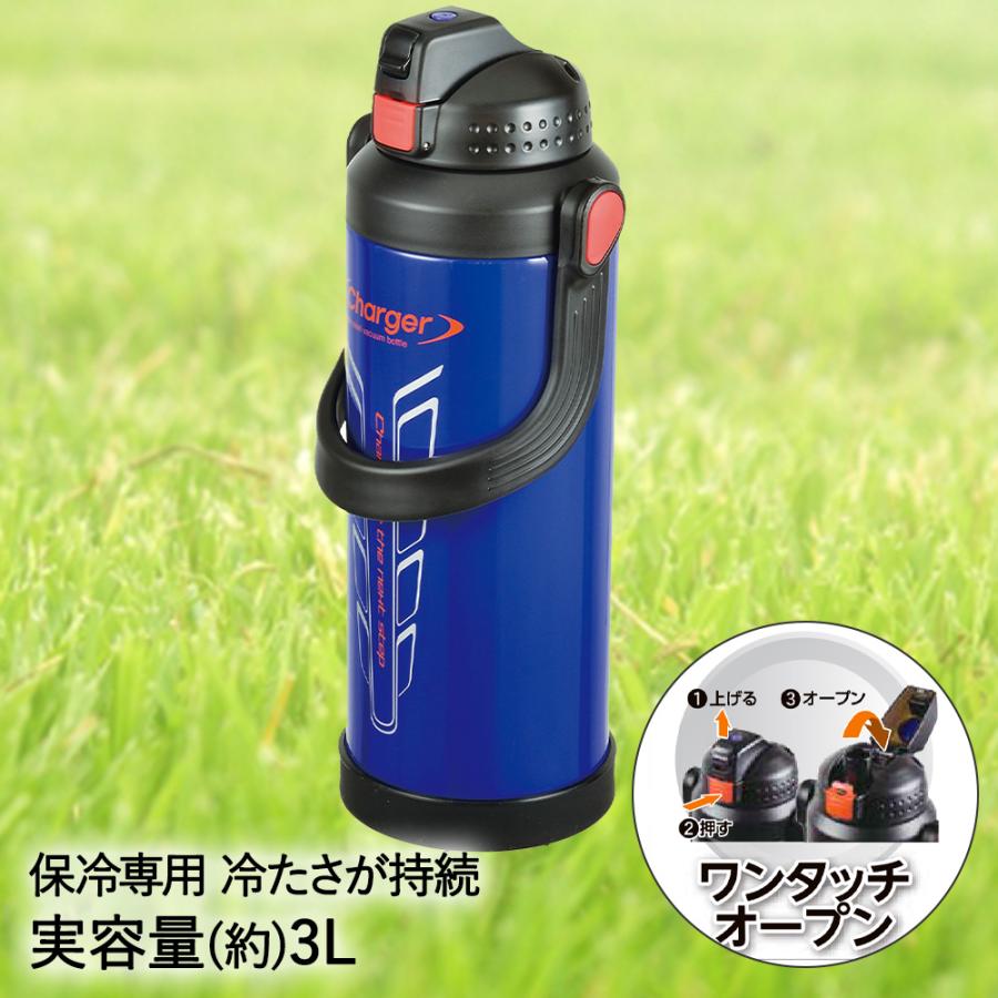 保冷 水筒 直飲み 3L チャージャー スポルトジャグ 3000 ダークブルー