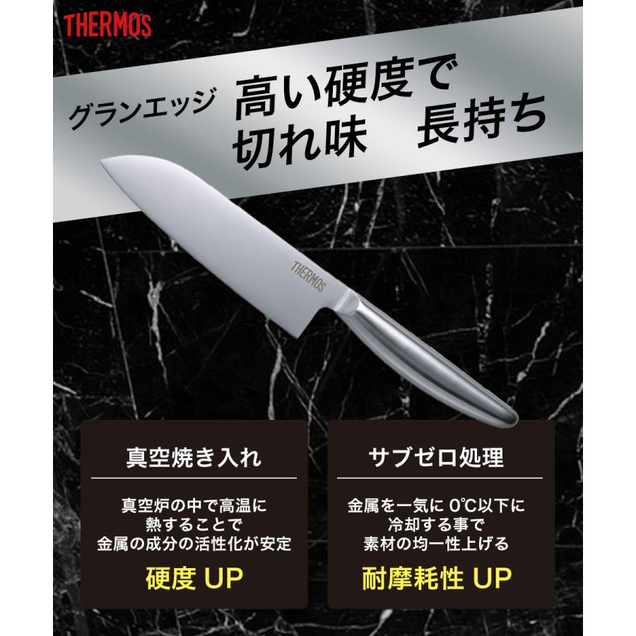 蚊焼包丁・三徳包丁ステンレス（小） グランエッジ 小三徳包丁 145mm KKB-S145 食洗機対応 サーモス