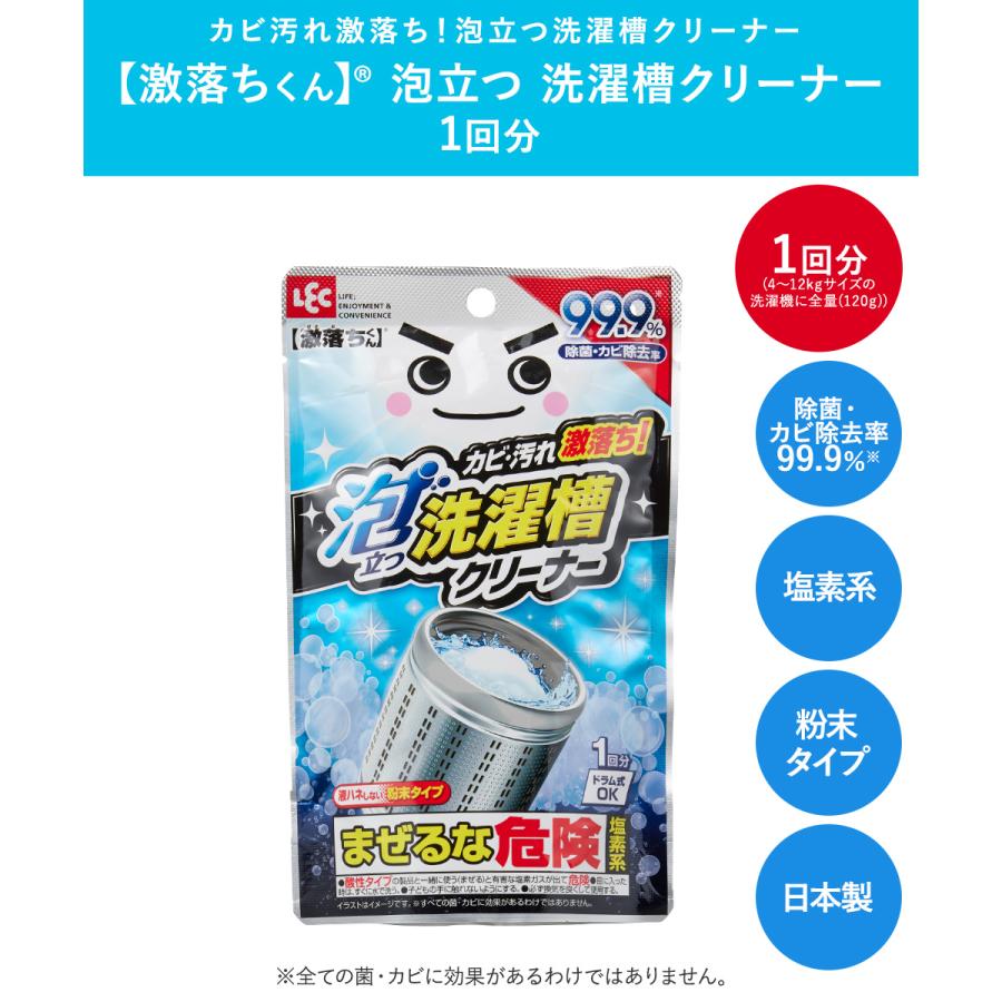 激落ちくん 泡立つ 洗濯槽クリーナー 120g 一回分 レック 日本製