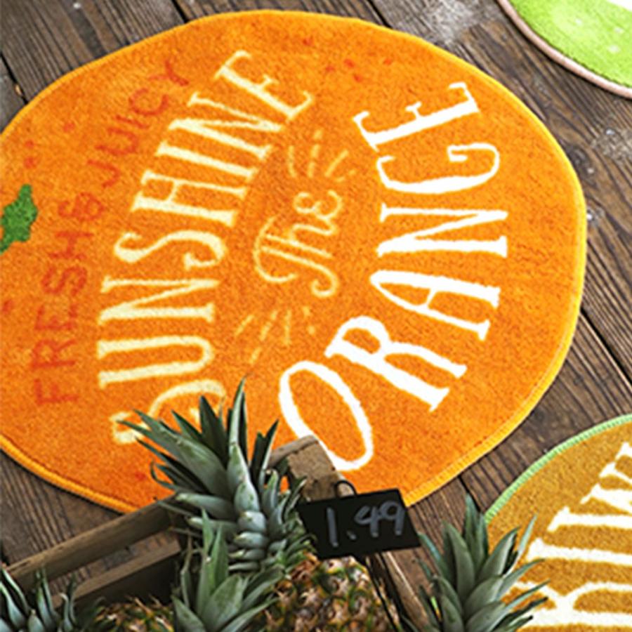 マット Squeeze Market オレンジ 玄関マット おしゃれ お洒落 かわいい インテリア バスマット 足元マット フロアマット カラフル ポップ レトロ ナチュラル Fi 071 S1 生活空間 通販 Yahoo ショッピング