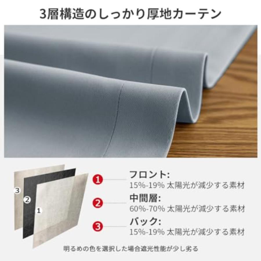 ドレープ カーテン ・ レースカーテン 4枚セット 幅100×丈220cm AIFY