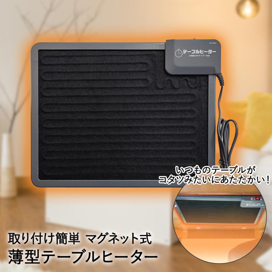 テーブルヒーター パネルヒーター 薄型 KH-1800 クレオ工業 | デスク