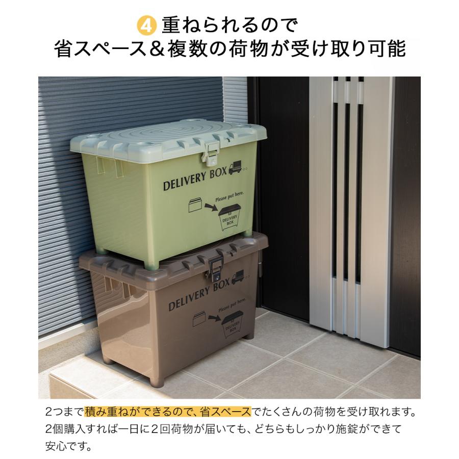 宅配ボックス 2個セット デリバリーボックス 施錠穴付き 大容量 平和