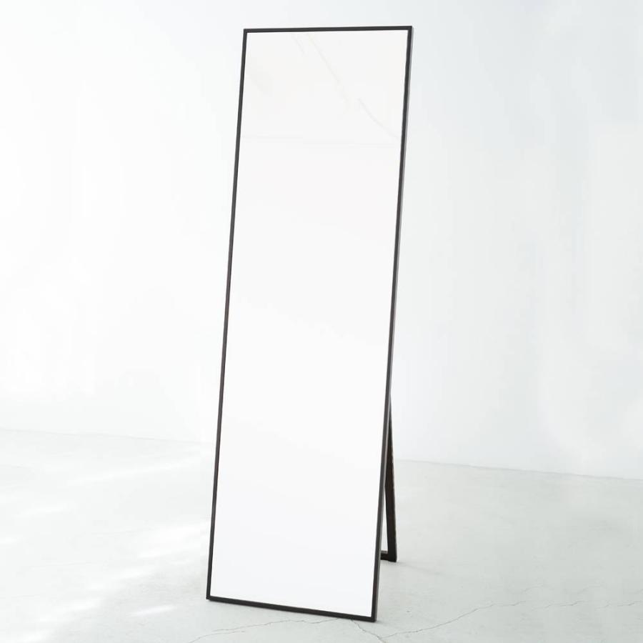 細枠 スタンドミラー 50cm×160cm NK-21 天然木 鏡 姿見 全身鏡 組立