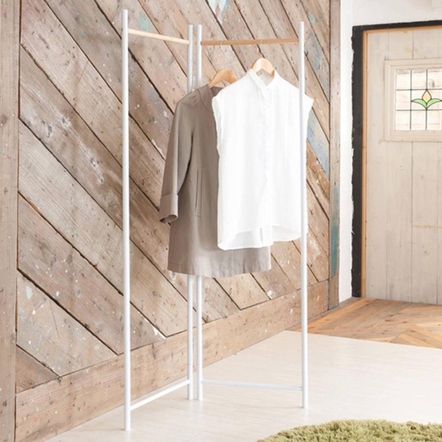 アイアンフレーム　木製　ハンガーラック 楽天市場】ハンガーラック 木製 ポールハンガー ブラック