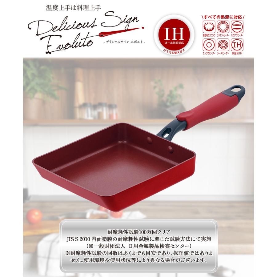 デリシャスサインエボルト IH エッグパン 15×18cm NM-107 ふっ素