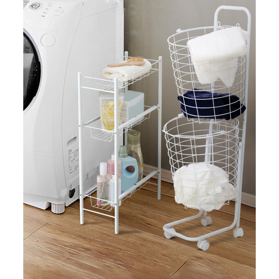 ランドリーバスケット ランドリー 引出し棚 セット 洗濯機 すきま収納 隙間収納 幅cm スリムラック サイドラック 引き出し カゴ ランドリー収納 バスケット R017 F Set 生活空間 通販 Yahoo ショッピング