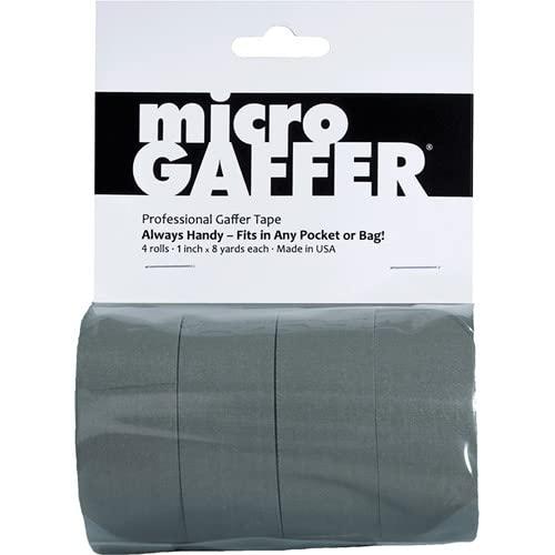 microGAFFER ガッファーテープ 24mm×7m 4本 グレー 布製テープ 米国製