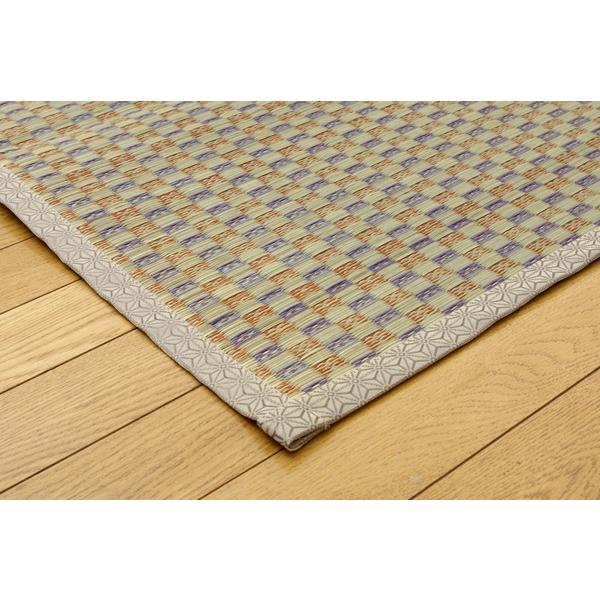 花ござ カーペット 国産 「 西条 」 江戸間4.5畳(約261×261cm) ベージュ(#4100154)い草 ラグ カーペット 畳 リビング イグサ 【夢】 イ草 花茣蓙