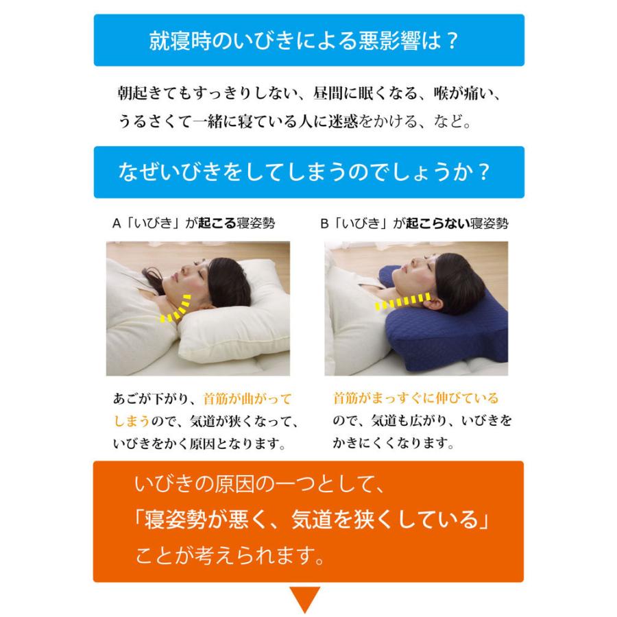 イケヒコ 機能性 5WAY 快眠 まくら「 いびき軽減低反発枕 」 約64×35×3