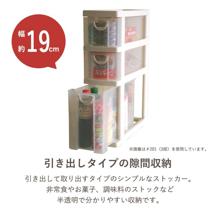 平和工業 ランドリーラック 隙間収納 4段「 スリムストッカー #301