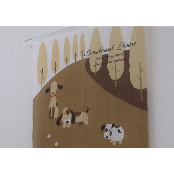 動物のれん 85×150cm ラブリードッグ/ニャンだか幸せのれん 暖簾 150cm