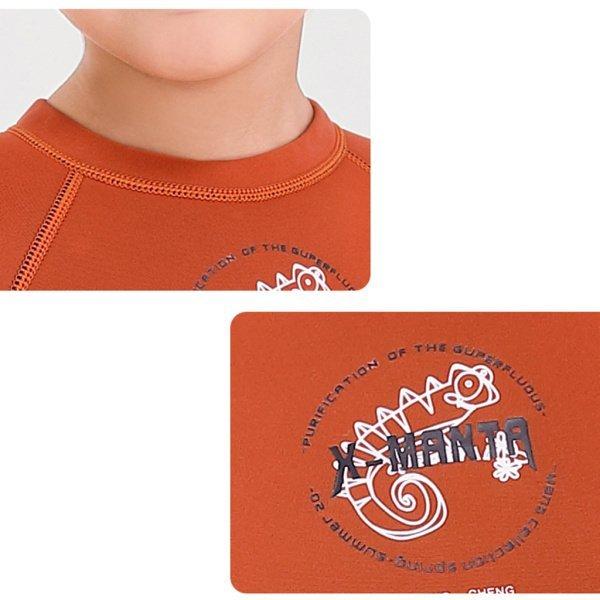 最新作の ウエットスーツ 男の子女の子2mmネオプレンワンピースサーマル水着フル長袖ウェットスーツ幼児子供ウォータースポーツ用サーマルダイビングスーツ Lオレンジ Www Threeriversofs Com