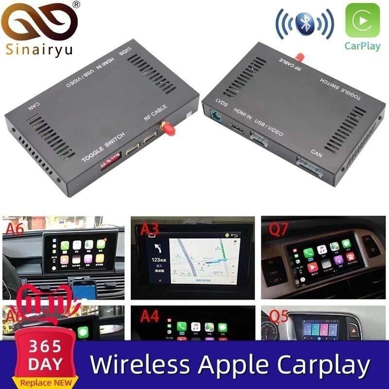 プレーヤー 車 カーオーディオ、スピーカー 2019 IOS Apple Airplay Android Auto Wireless CarPlay Box for Audi A3 A4 A5 A6 Q3 Q5 Q7オリジナルMMI｜seikatuhintenpo