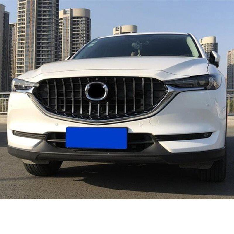 マツダCX5 CX-5 車 グリル 外装 カスタム 高品質 フロントメッシュ マスクトリムカバー フロントバンパー 2017-20 黒 グリル マツダ（Mazda） マツダCX5 CX-5 車 グリル 外装 カスタム 高品質