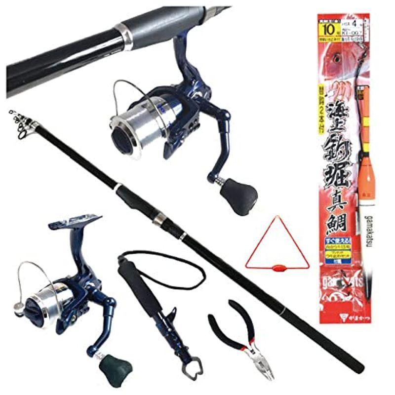 い出のひと時に とびきりのおしゃれを ナイロンライン糸巻き済 海上釣り堀竿 完全釣りセット 海上釣堀入門 つり具ten リール 他全6点セット 仕掛け その他ロッド 釣り竿 Www Factana Com