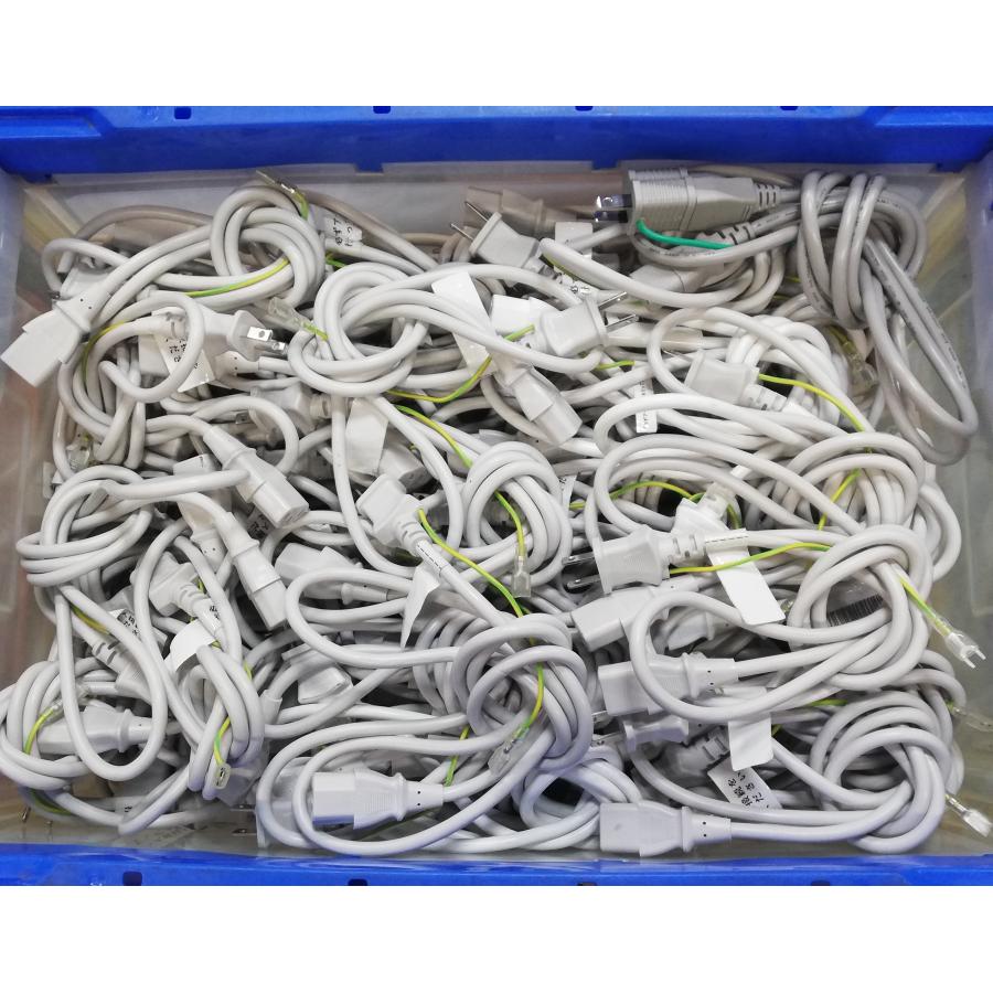 デスクトップPC ＆ 液晶モニタ用 電源ケーブル 50本セット 白色 : 星輝